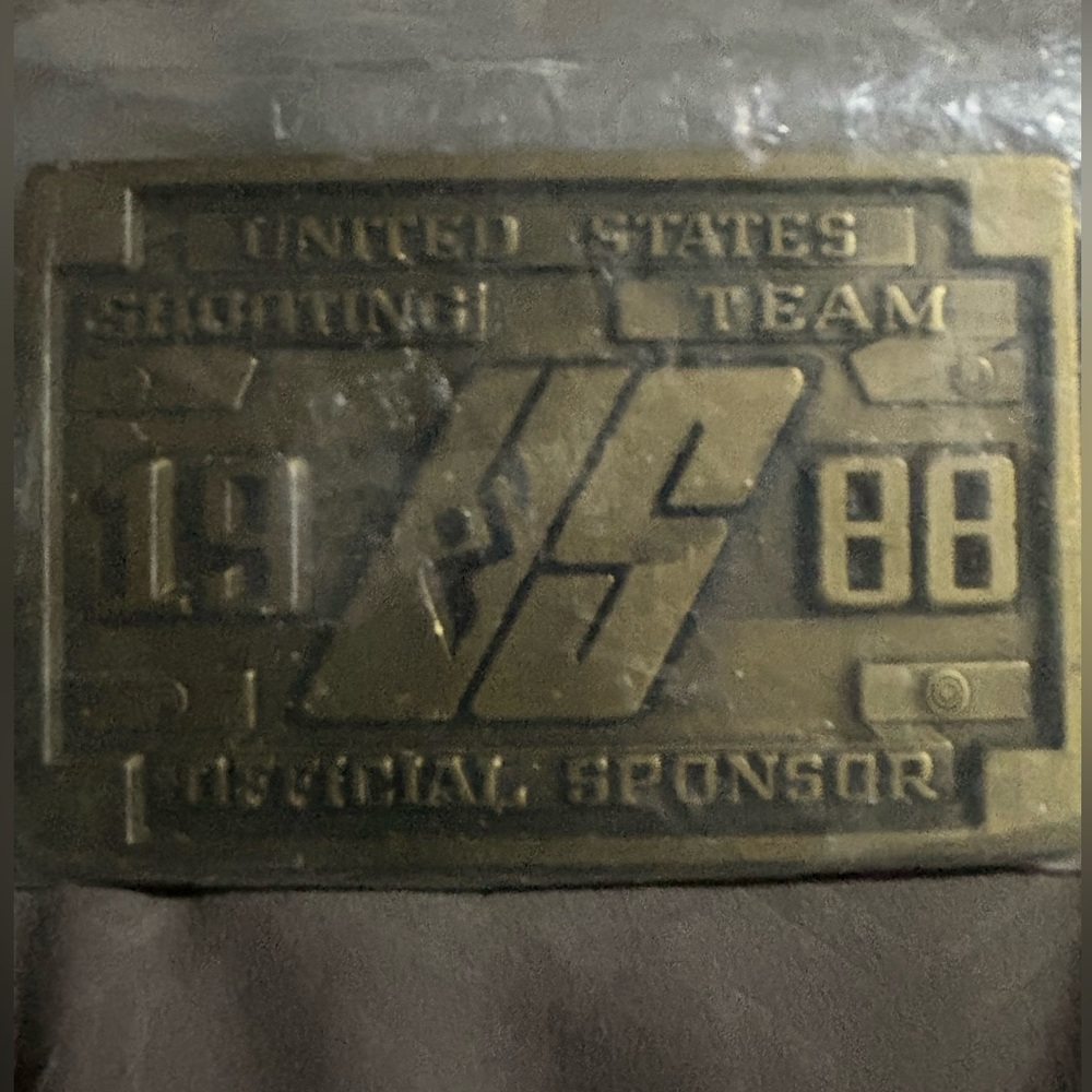 United States Shooting Team 1988 Brass Belt Buckle